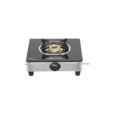 Surya Flame "ATLAS GLASS TOP" 1 Burner L.P.G Stove with Tripin Brass Burner and Doorstep Service 2 Years Warranty